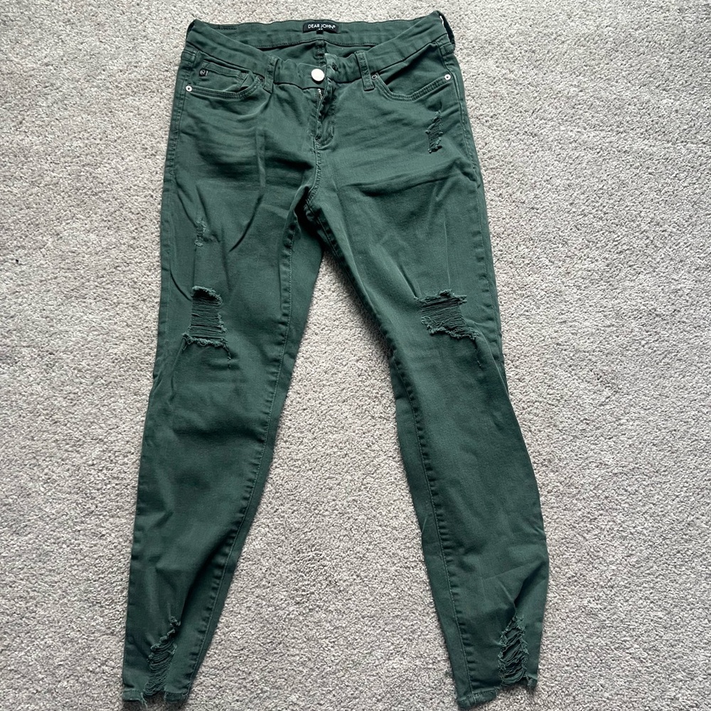 Dear John Women's Skinny Jeans - Dark Green